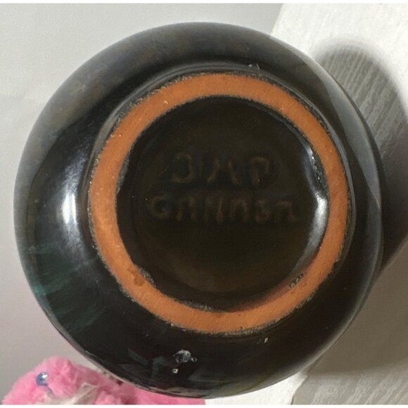 Blue Mountain Pottery Tall Bud Vase 11" Green Drip Glaze Ceramic Canada MCM - Picture 4 of 7